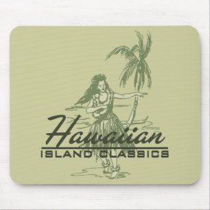 Tradewinds Hawaiian Island Hula Girl Bright Mouse Mat