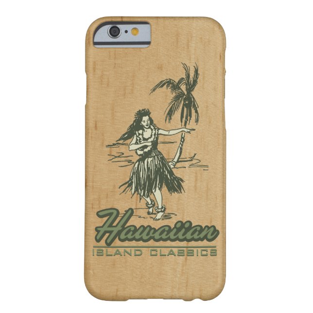 Tradewinds Hawaiian Island Hula Girl Faux Wood Case-Mate iPhone Case (Back)