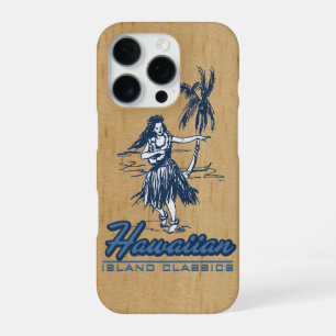 Tradewinds Hawaiian Island Hula Girl Faux Wood iPhone 16 Pro Case