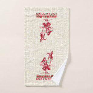 Tradewinds Holiday Hawaiian Hula Girl Hand Towel