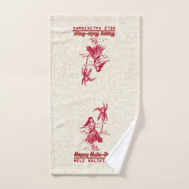Tradewinds Holiday Hawaiian Hula Girl Hand Towel (Hand Towel)