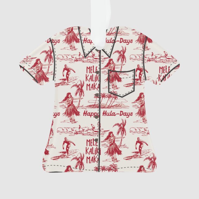 Tradewinds Holiday Hawaiian Hula Girl Ornament (Front)