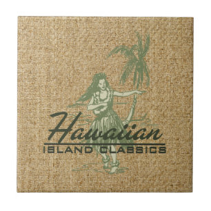 Tradewinds Hula Girl Hawaiian Tile Trivet