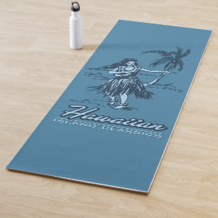 Tradewinds Hula Girl Reverses to Hawaiian Hibiscus Yoga Mat