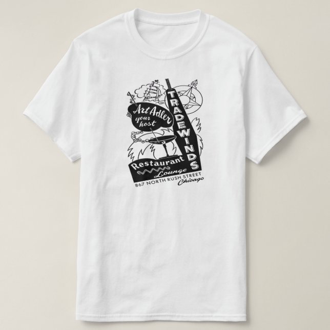 Tradewinds Restaurant and Lounge, Chicago, IL T-Shirt (Design Front)