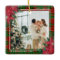 Tradiational Plaid & Poinsettia Christmas Photo 