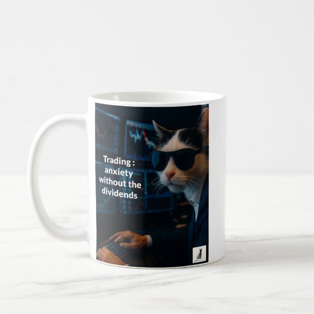 Trading anxiety without the dividends coffee mug (Left)