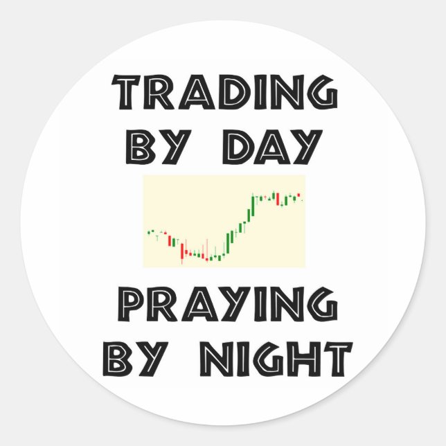 Trading by Day Classic Round Sticker (Front)