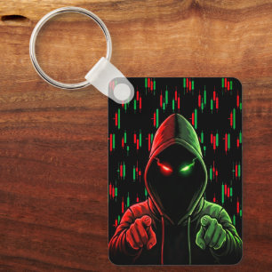 Trading Chart Pattern Streetwear Red Green Candle Key Ring