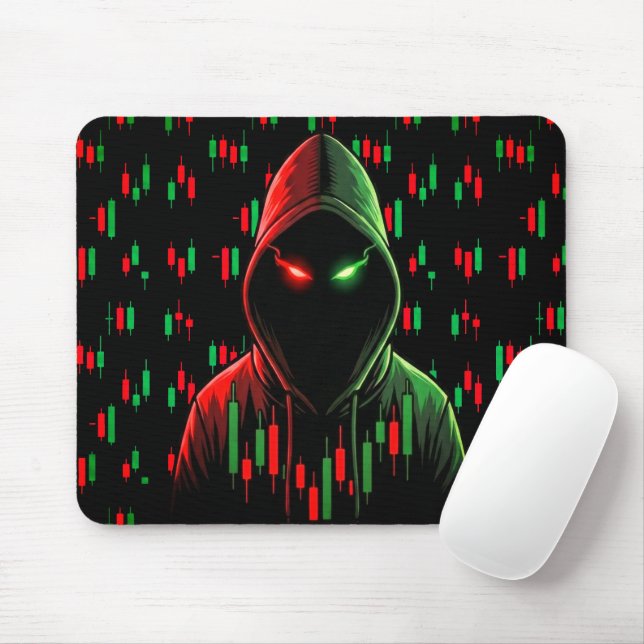 Trading Chart Pattern Streetwear Red Green Candle Mouse Mat (With Mouse)
