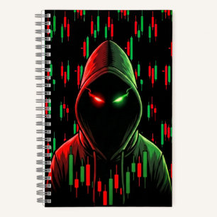Trading Chart Pattern Streetwear Red Green Candle Notebook