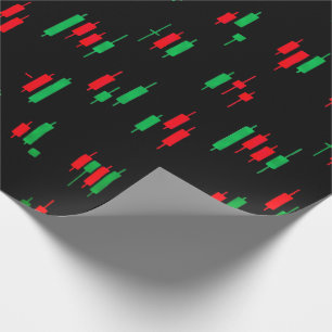 Trading Chart Pattern Streetwear Red Green Candle Wrapping Paper