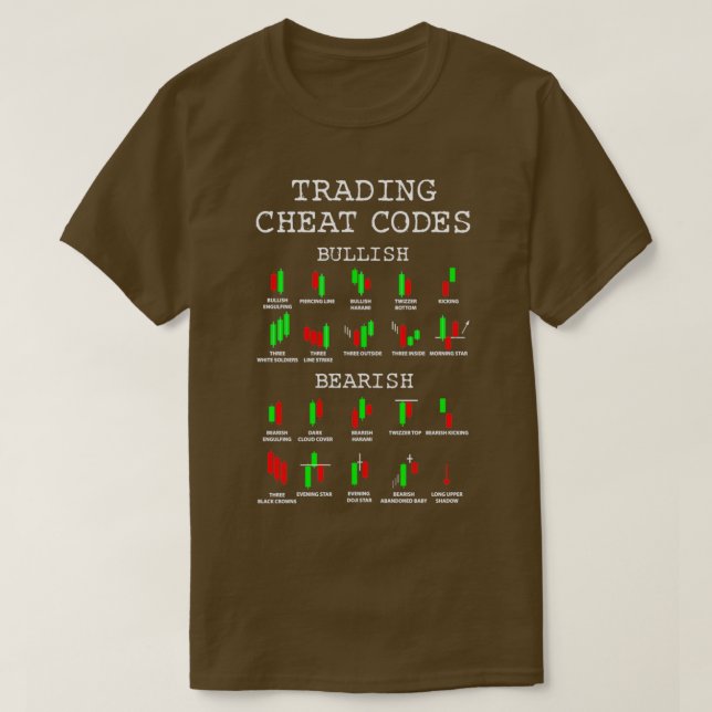 Trading Cheat Codes Bullish Market Bearish T-Shirt (Design Front)