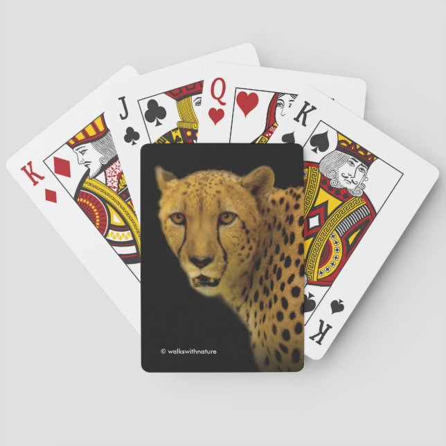 Trading Glances with a Magnificent Cheetah Playing Cards (Back)