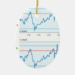Trading graph ceramic tree decoration
