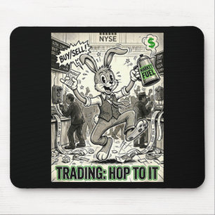 Trading hop to vintage cartoon stock market dayTra Mouse Mat