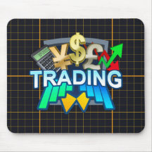 Trading orange grid Mousepad