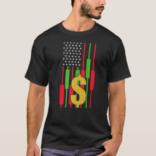 Trading Stocks Exchanges Investor Flag 2 T-Shirt