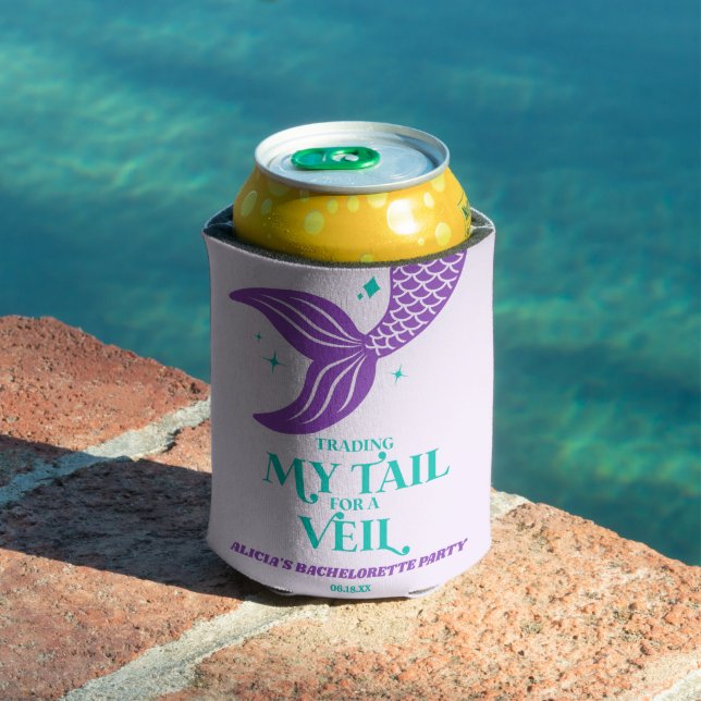 Trading Tail For Veil Mermaid Bachelorette Party Can Cooler (In Situ Pool)