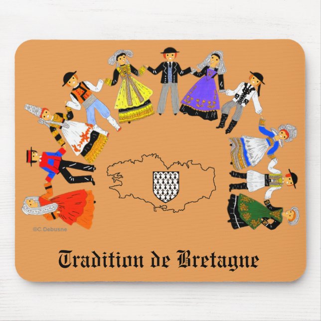 Tradition de Bretagne, France Mouse Mat (Front)