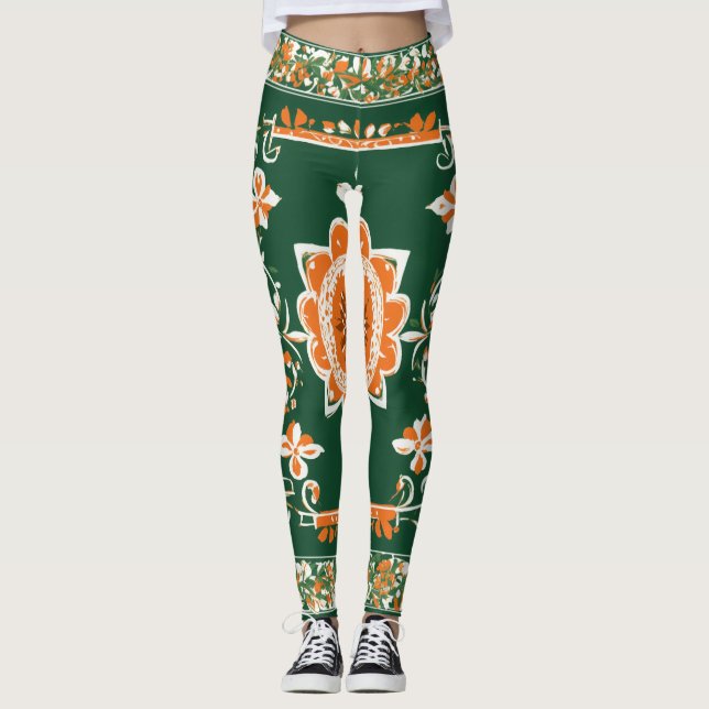 Tradition Meets Modern: Ukrainian Toy Store Logo" Leggings (Front)