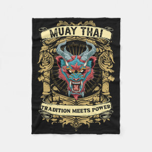 Tradition Meets Power - Kickboxing And Muay Thai D Fleece Blanket