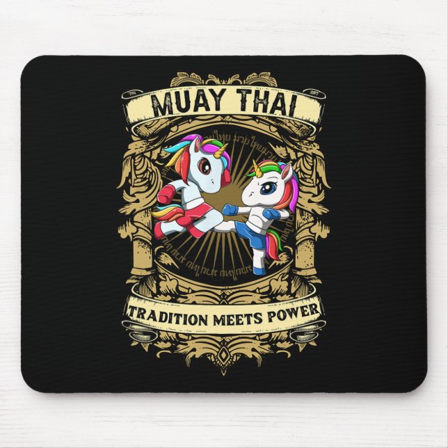 Tradition Meets Power - Kickboxing And Muay Thai F Mouse Mat (Front)