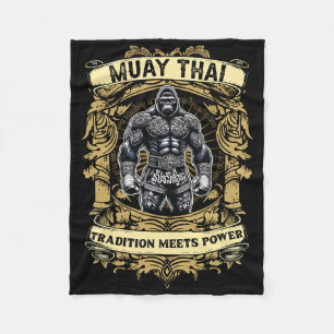 Tradition Meets Power - Kickboxing And Muay Thai G Fleece Blanket