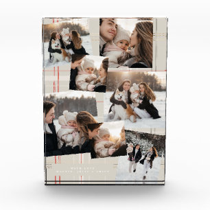 Tradition Plaid Cozy Cabin Christmas Gift Multi 8 Photo Block