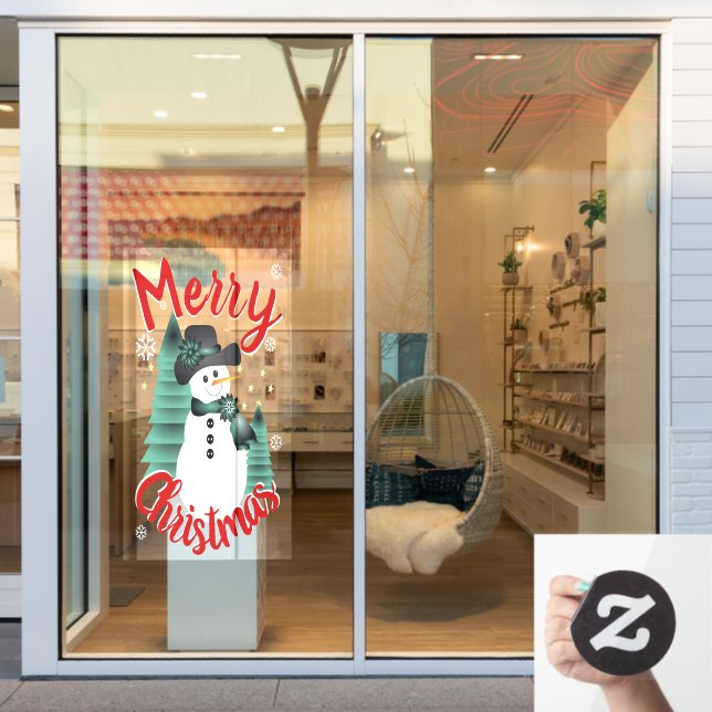 Tradition Red And Green Holiday  Window Cling (Store Window)