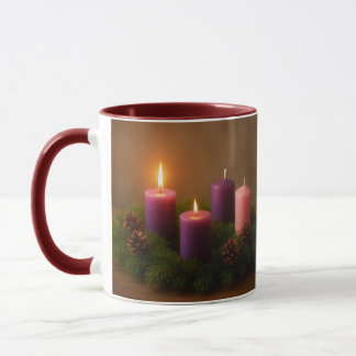 Traditional Advent Wreath Second Sunday Mug