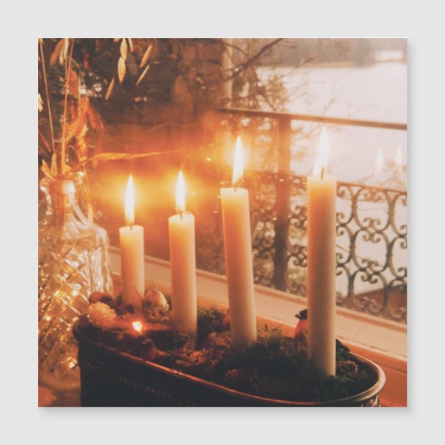 Traditional Advent Wreath with Candles  (Front)