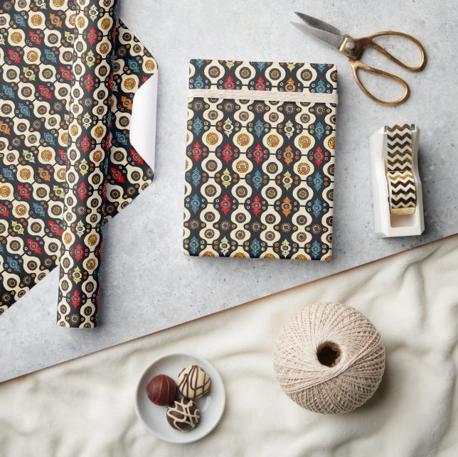 Traditional African Art Background Pattern Wrapping Paper (Crafts)