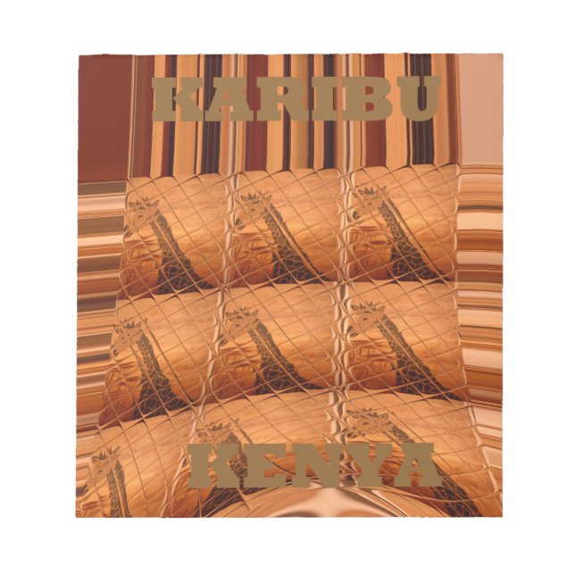 Traditional African Mirror: Woven Giraffe Notepad (Front)