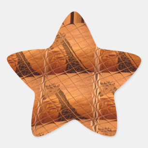 Traditional African Mirror: Woven Giraffe Star Sticker