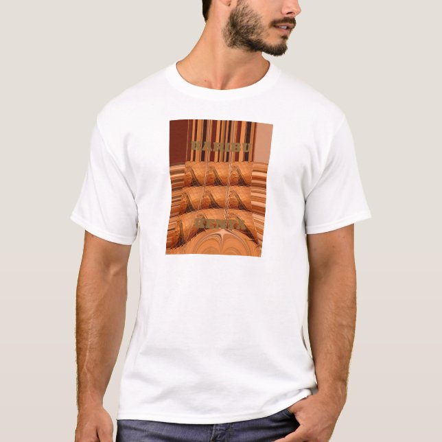 Traditional African Mirror: Woven Giraffe T-Shirt (Front)