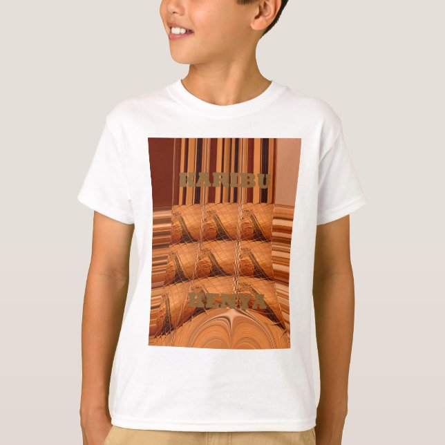 Traditional African Mirror: Woven Giraffe T-Shirt (Front)