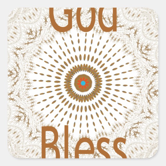 Traditional African Motif Design Art Print Square Sticker (Front)