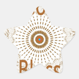 Traditional African Motif Design Art Print Star Sticker