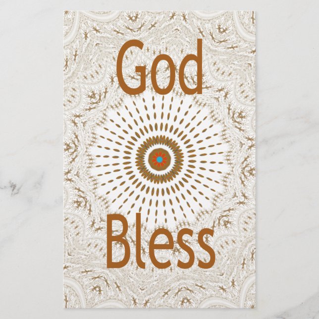 Traditional African Motif Design Art Print Stationery (Front)