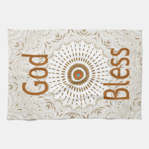 Traditional African Motif Design Art Print Tea Towel