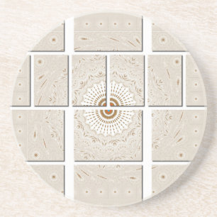 Traditional African Motif Mosaic Art Print. Coaster