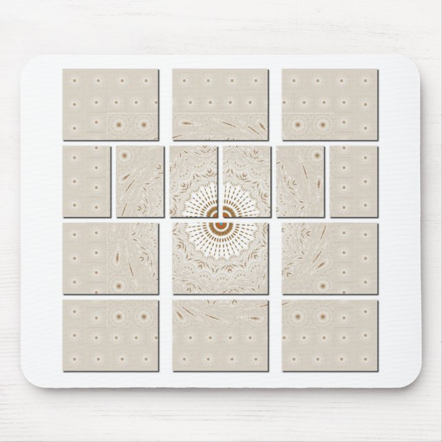 Traditional African Motif Mosaic Art Print. Mouse Mat (Front)