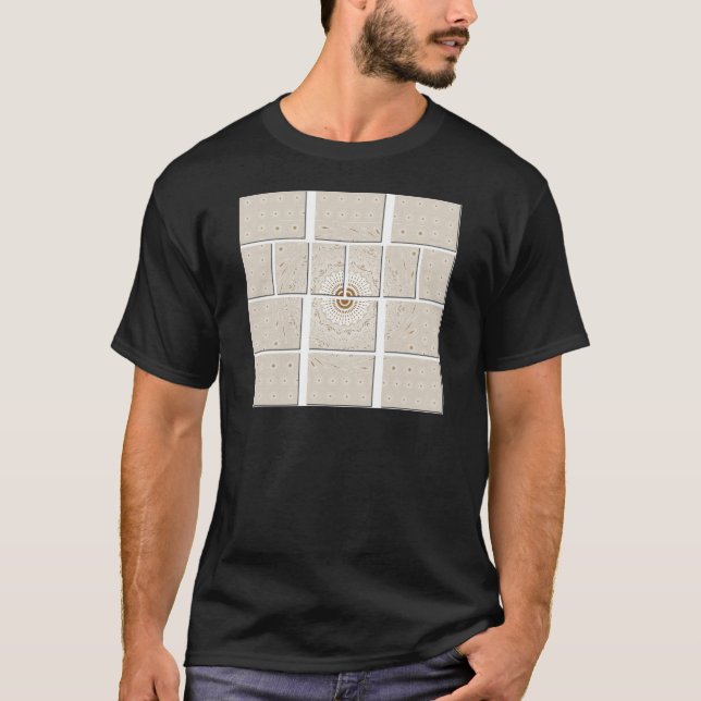Traditional African Motif Mosaic Art Print. T-Shirt (Front)