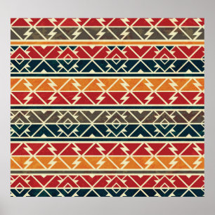 Traditional African Seamless Pattern Design Poster