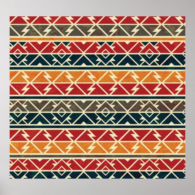 Traditional African Seamless Pattern Design Poster (Front)