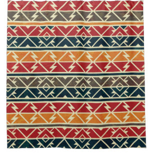Traditional African Seamless Pattern Design Shower Curtain