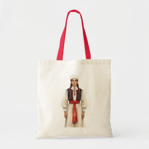 Traditional Albanian Costume Portrait Heritage T Tote Bag