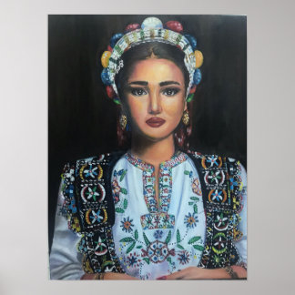 Traditional Albanian Girl Poster