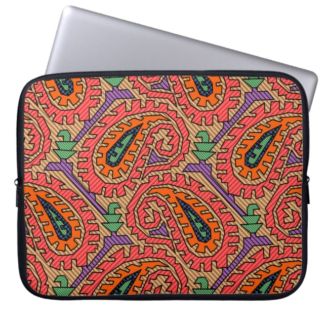 Traditional Allover Geometricalart, background, de Laptop Sleeve (Front)